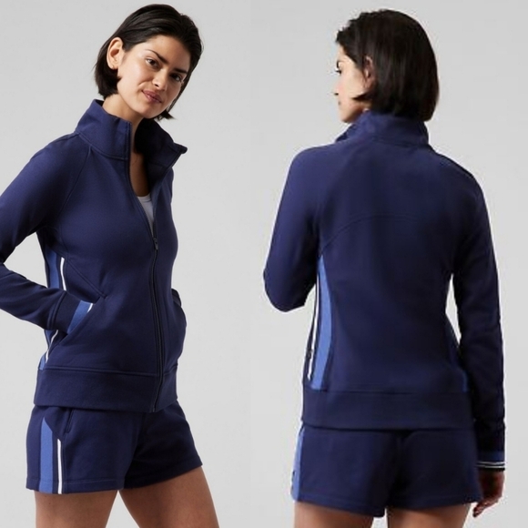 Athleta Triumph Game Point Jacket Blue XS - Picture 1 of 13